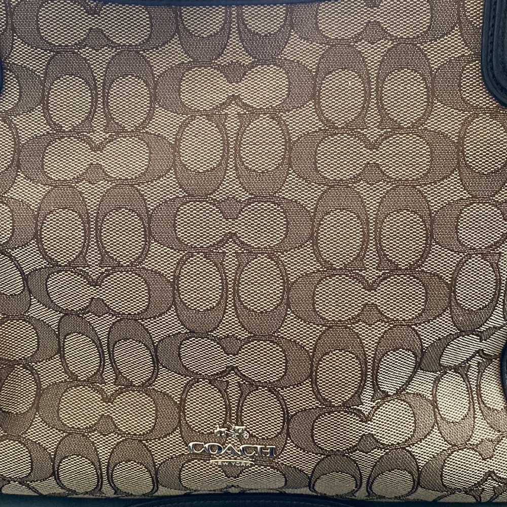 Coach Signature Canvas Shoulder Bag in Brown and Dark Brown - Picture 7 of 9